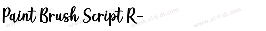 Paint Brush Script R字体转换 Paint Brush Script R字体转换